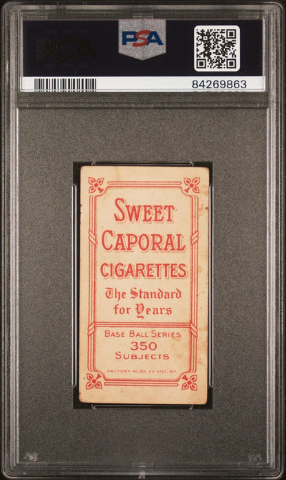 Vintage Dots Miller T206 Sweet Caporal 350/30 trading card in PSA 3 case