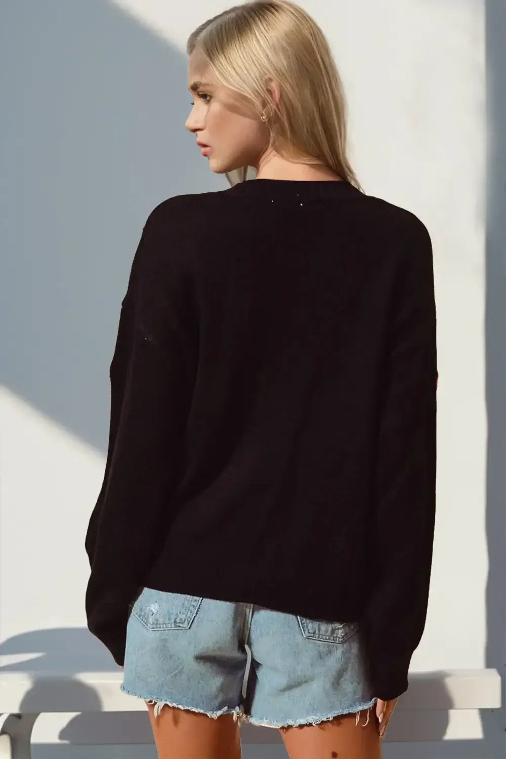 Double Take Full Size Pumpkin Button Up Long Sleeve Cardigan - Apparel & Accessories > Clothing > Shirts & Tops >