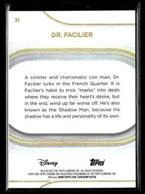 ? Dr. Facilier — 2025 Topps Chrome Disney Yellow Mini-Diamonds #31 ? - Trading Card