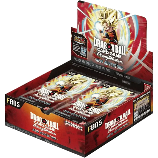 Dragon Ball Fusion World booster box featuring secret rare cards from Dragon Ball Super Card Game