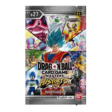 Dragon Ball Super booster pack from the History of Z - B27 card game collection