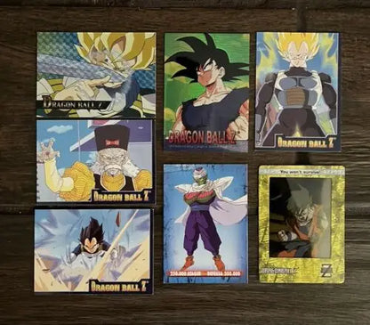 Dragon Ball Z trading cards from the 2000-02 Artbox Panini card lot collection