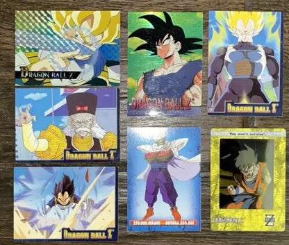 Dragon Ball Z trading cards in a 2000-02 Artbox Panini card lot collection
