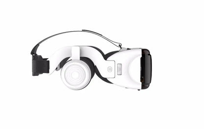 White Dragon Magic G6 VR Gaming Stereo 3D Headset with adjustable straps and headphones