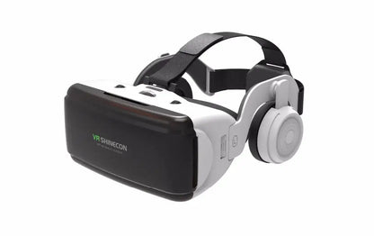 White and black Dragon Magic G6 VR Gaming Stereo 3D Headset with integrated headphones, ships in business days