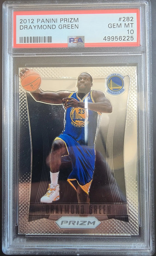Draymond Green 2012 Panini Prizm #282 card graded Gem Mint 10 in blue jersey