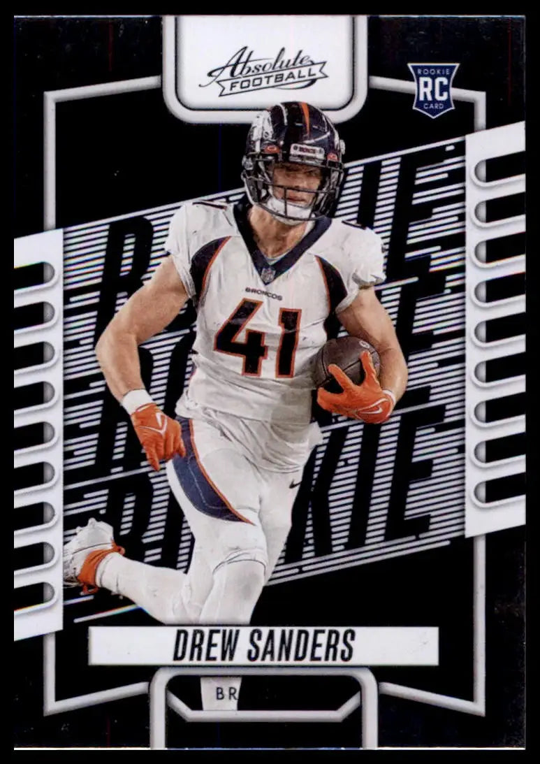 Drew Sanders Rookie Card from Panini Absolute 2023 Denver Broncos product
