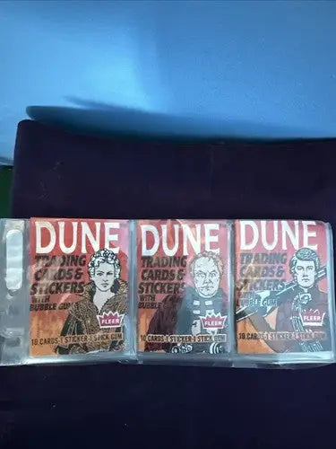 Sealed packs of Dune 1984 complete set trading cards stickers with bubble gum