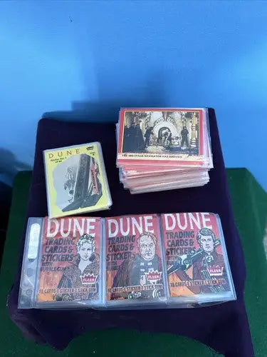 Vintage Dune trading cards and stickers from the complete set in original packaging