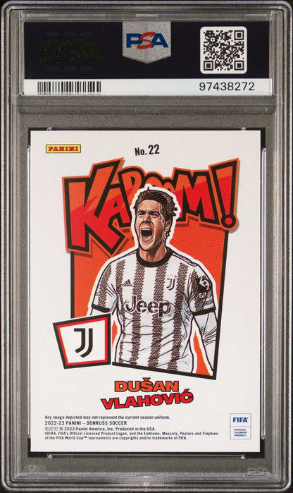 Dusan Vlahovic 2022 Donruss FIFA Kaboom PSA 10 - Singles