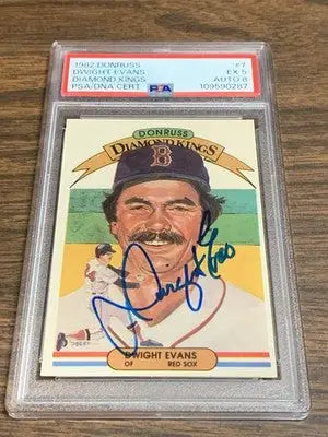 Diamond Kings Dwight Evans Red Sox signed 1982 Donruss baseball card with autograph