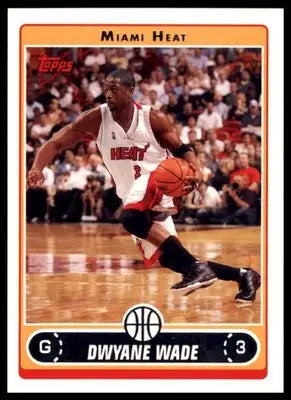 Dwyane Wade basketball card from 2006-07 Topps series displayed in product Miami Heat