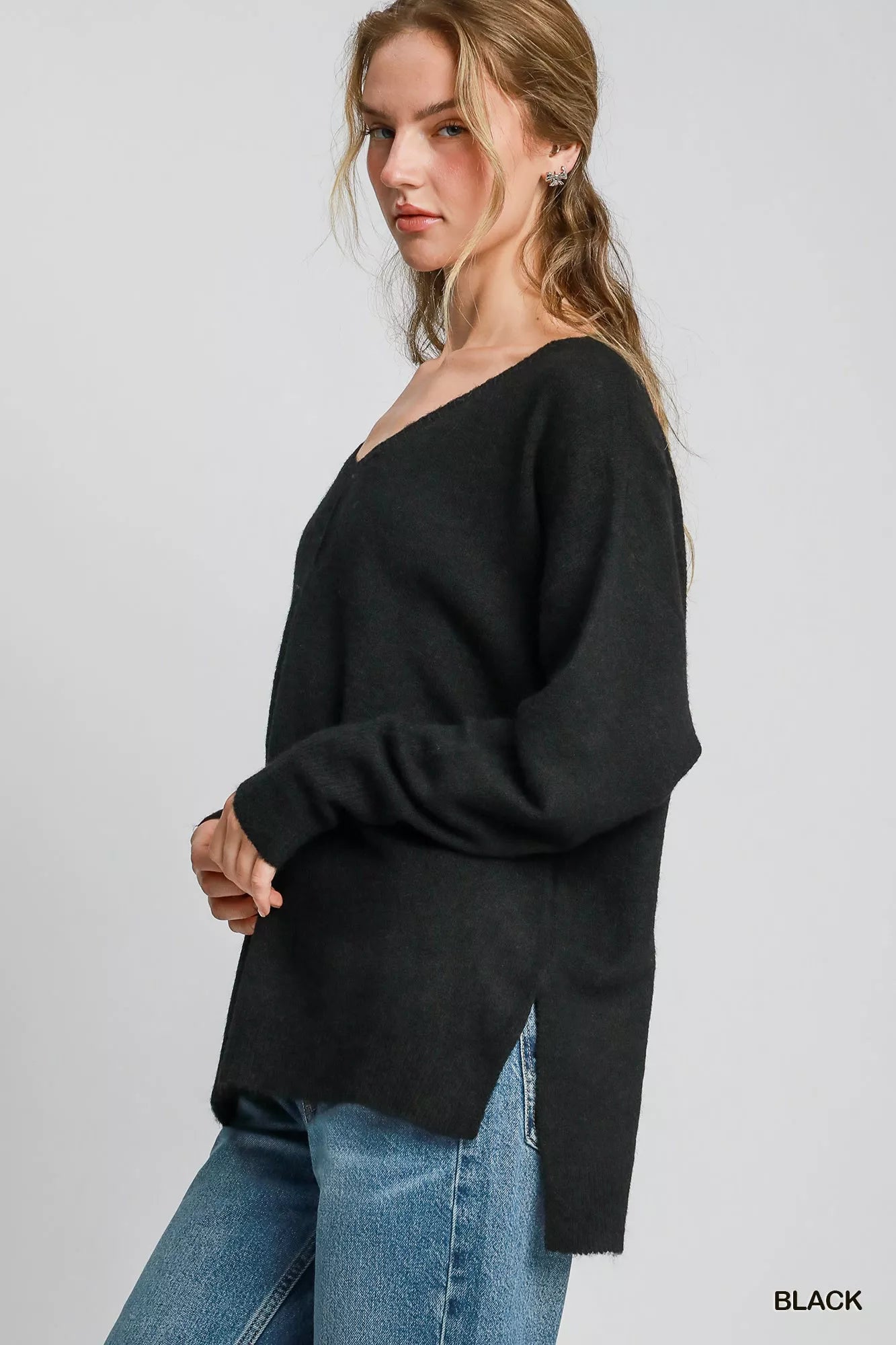 Umgee Wool Blended Pullover Sweater