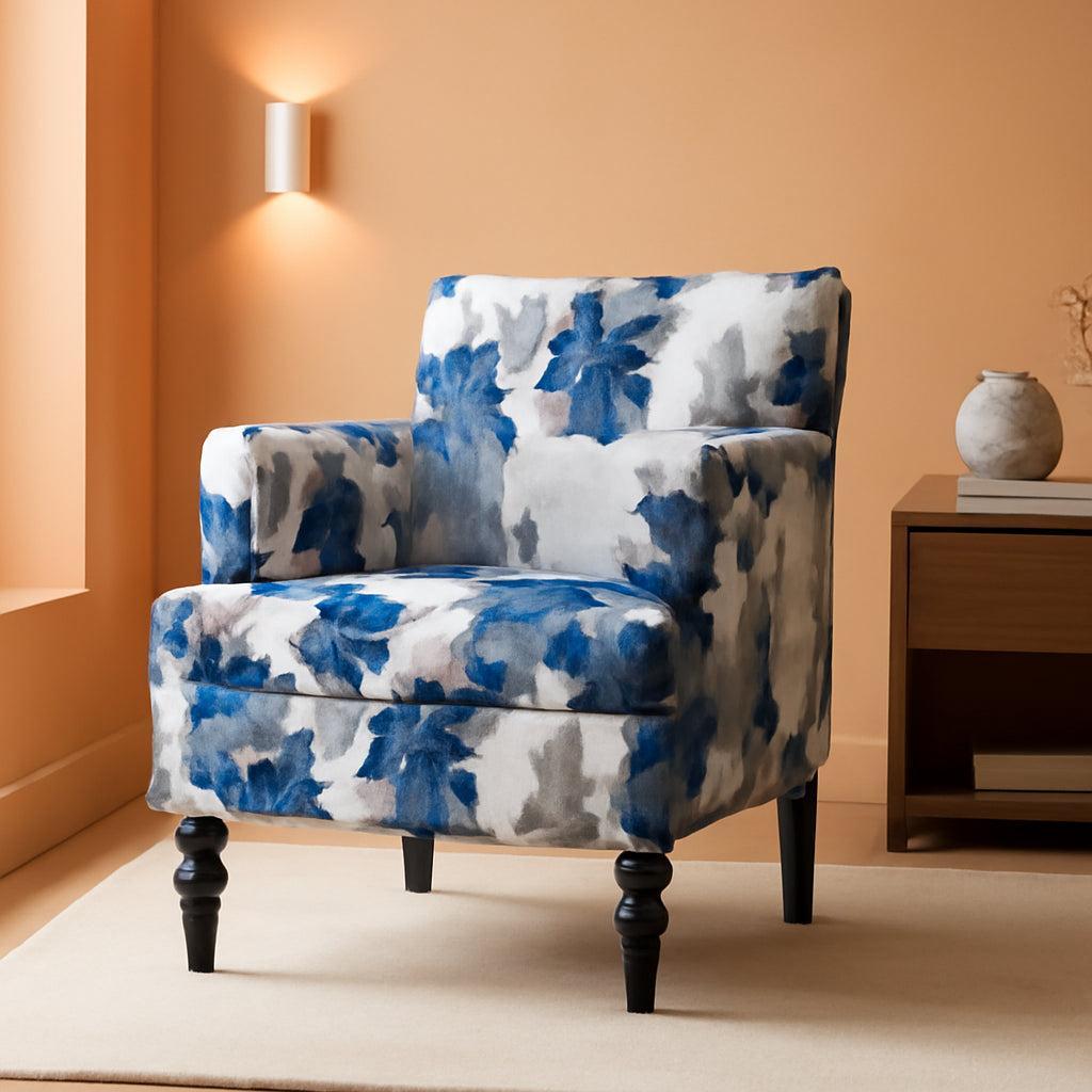 Boaz Floral Print Fabric Club Chair 32 Inch Depth Polyester-0