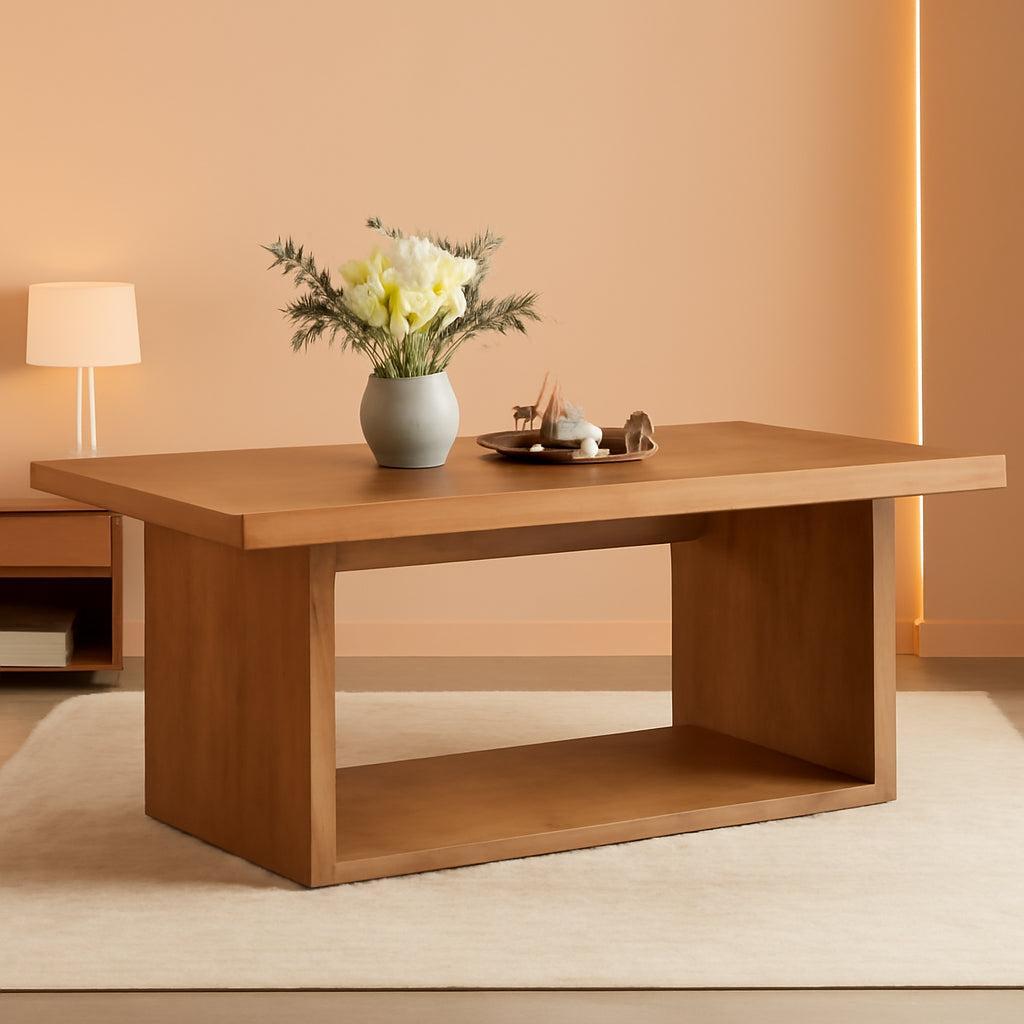 63 Inch Farmhouse Dining Table Brown For Dining Room-0