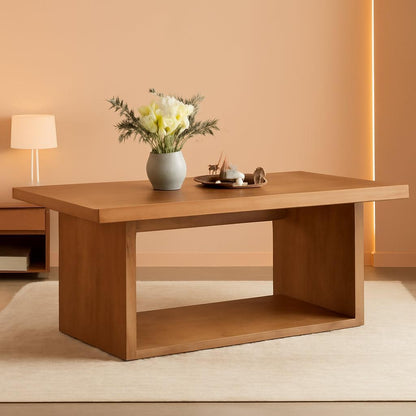 63 Inch Farmhouse Dining Table Brown For Dining Room-0