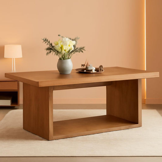 63 Inch Farmhouse Dining Table Brown For Dining Room-0