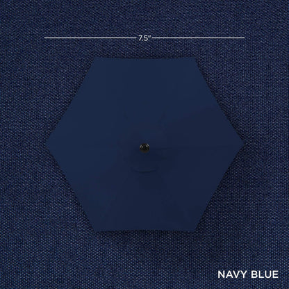 7.5ft Navy Patio Umbrella Tilt Crank Steel-3