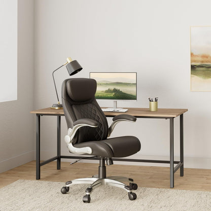 Ergonomic Office Chair Premium Microfiber Leather Adjustable Lumbar Support & Armrests, High Back Comfy Desk Gaming Chairs Executive Computer Swivel Chair Tilt Function(Posture,Black)-1