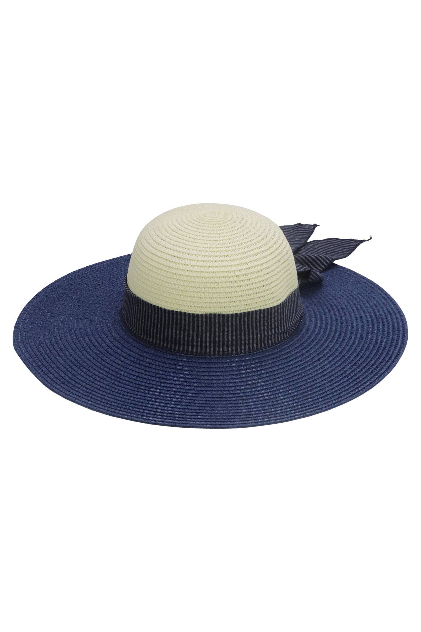 LAST ONES! Two-Tone Summer Hat w/Bow, See Both Colors!