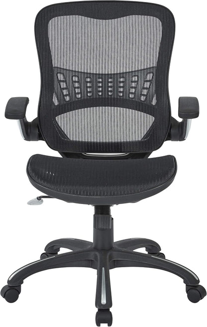 Riley Ventilated Manager'S Office Desk Chair with Breathable Mesh Seat and Back, Black Base with Black-4