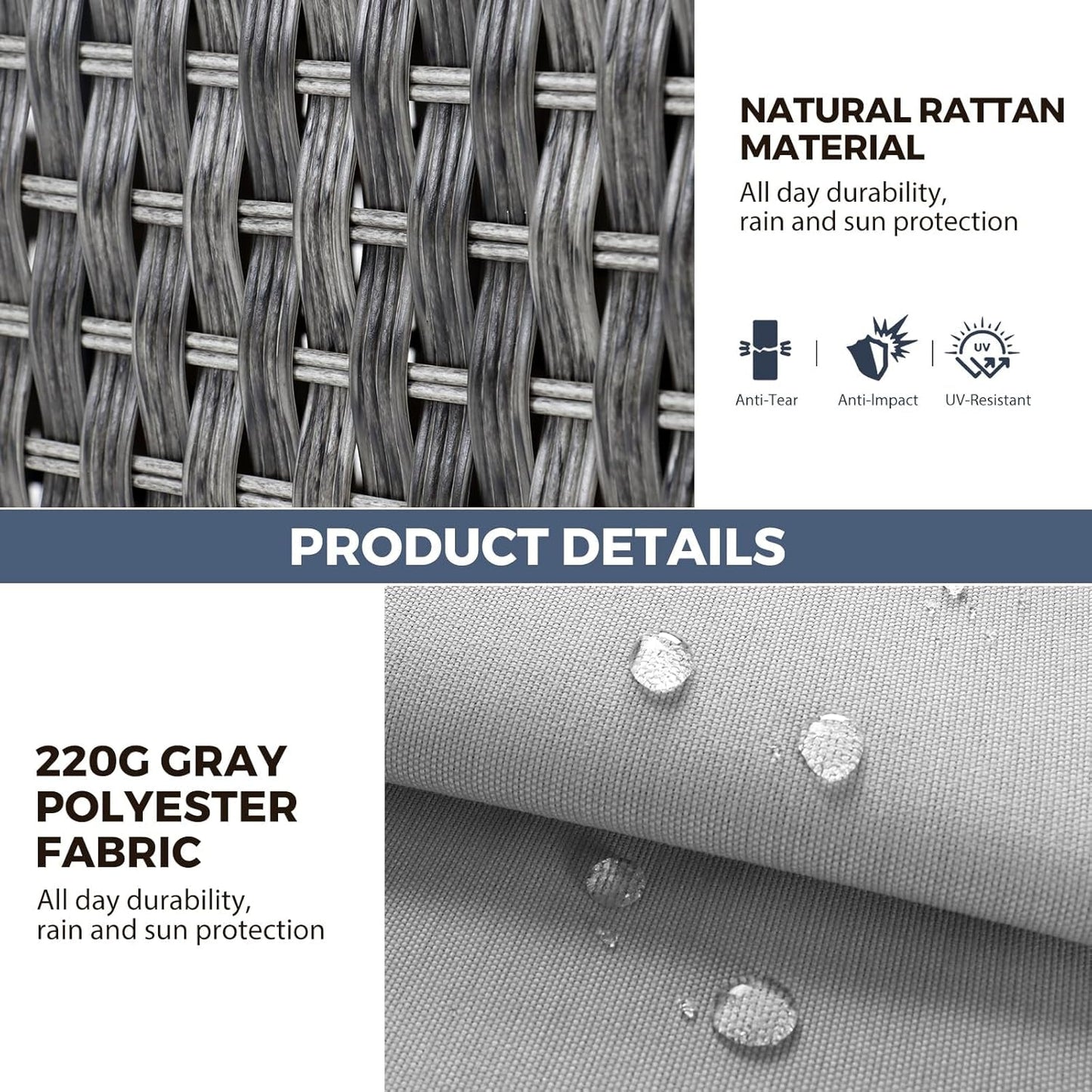 Curved Rattan Sectional Sofa Set for Outdoor Relaxation-4