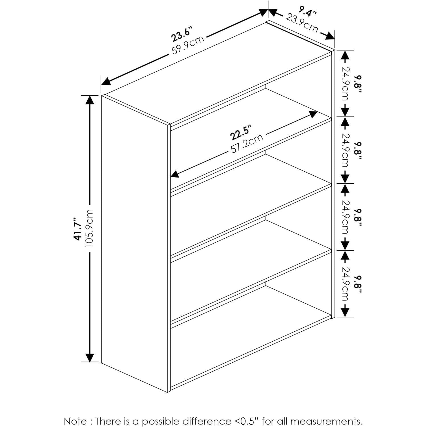 Pasir 4-Tier Bookcase / Bookshelf / Storage Shelves, Espresso-2