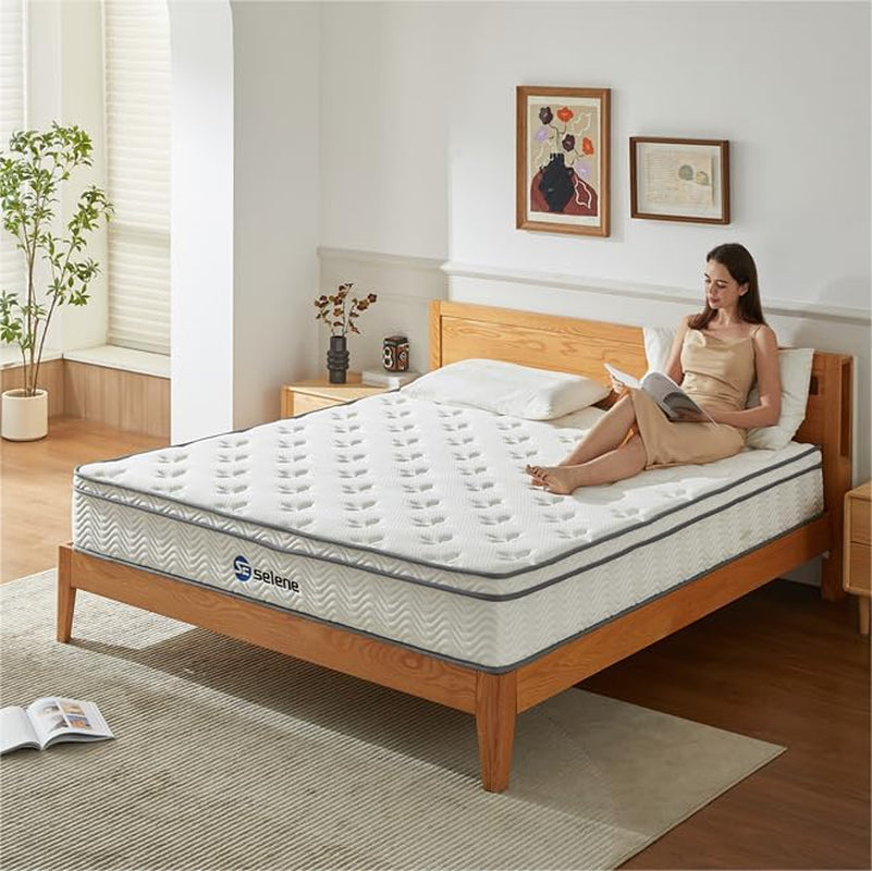 Medium-Firm Queen Hybrid Mattress with Memory Foam Comfort-0