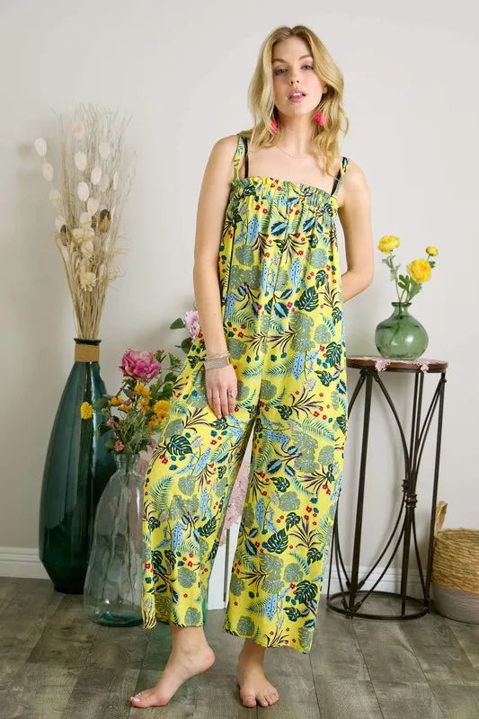 ADORA Elastic Detail Tropical Jumpsuit