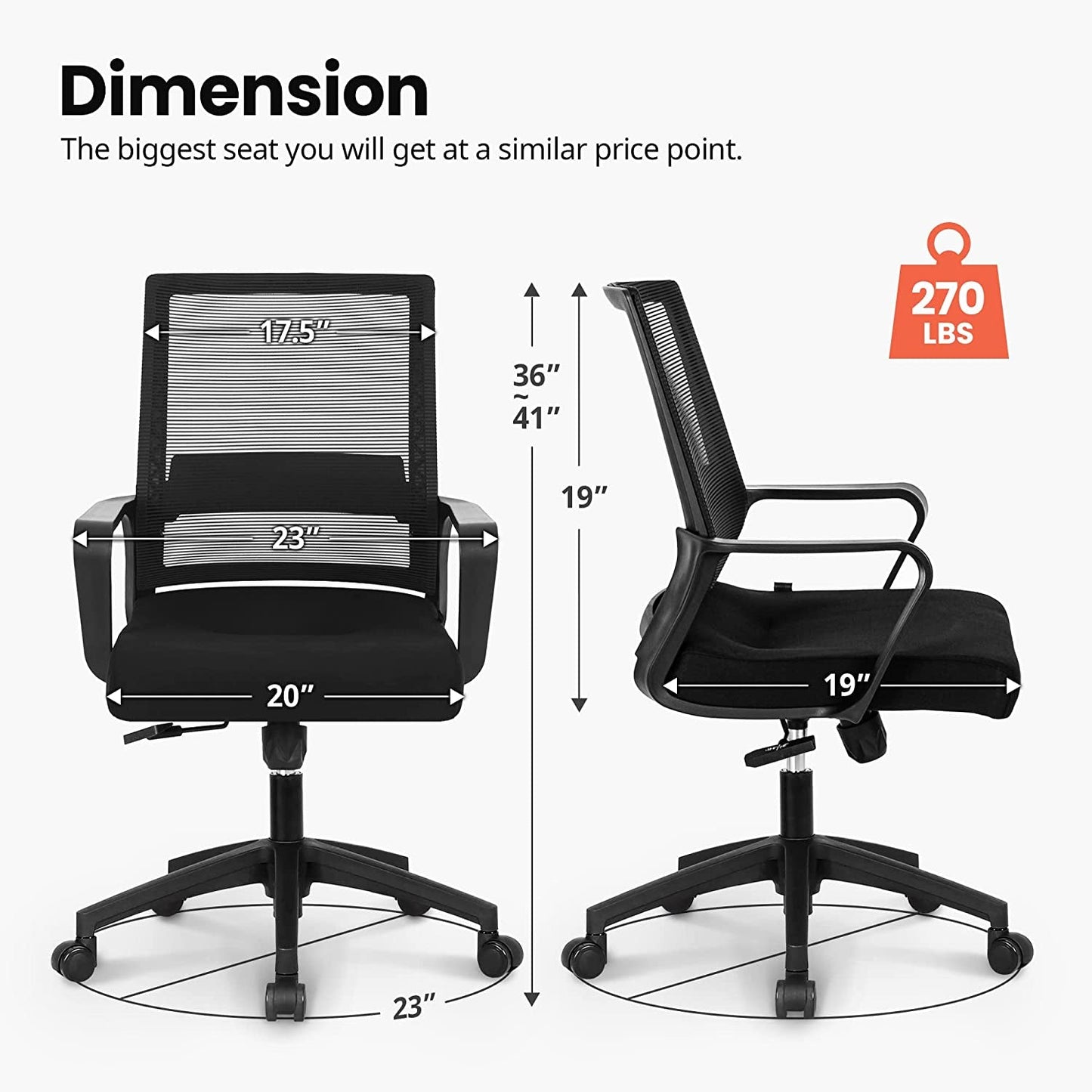 Ergonomic Swivel Chair with Adjustable Lumbar Support-2
