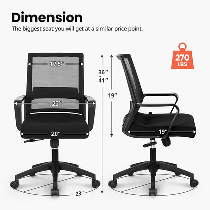 Ergonomic Swivel Chair with Adjustable Lumbar Support-2