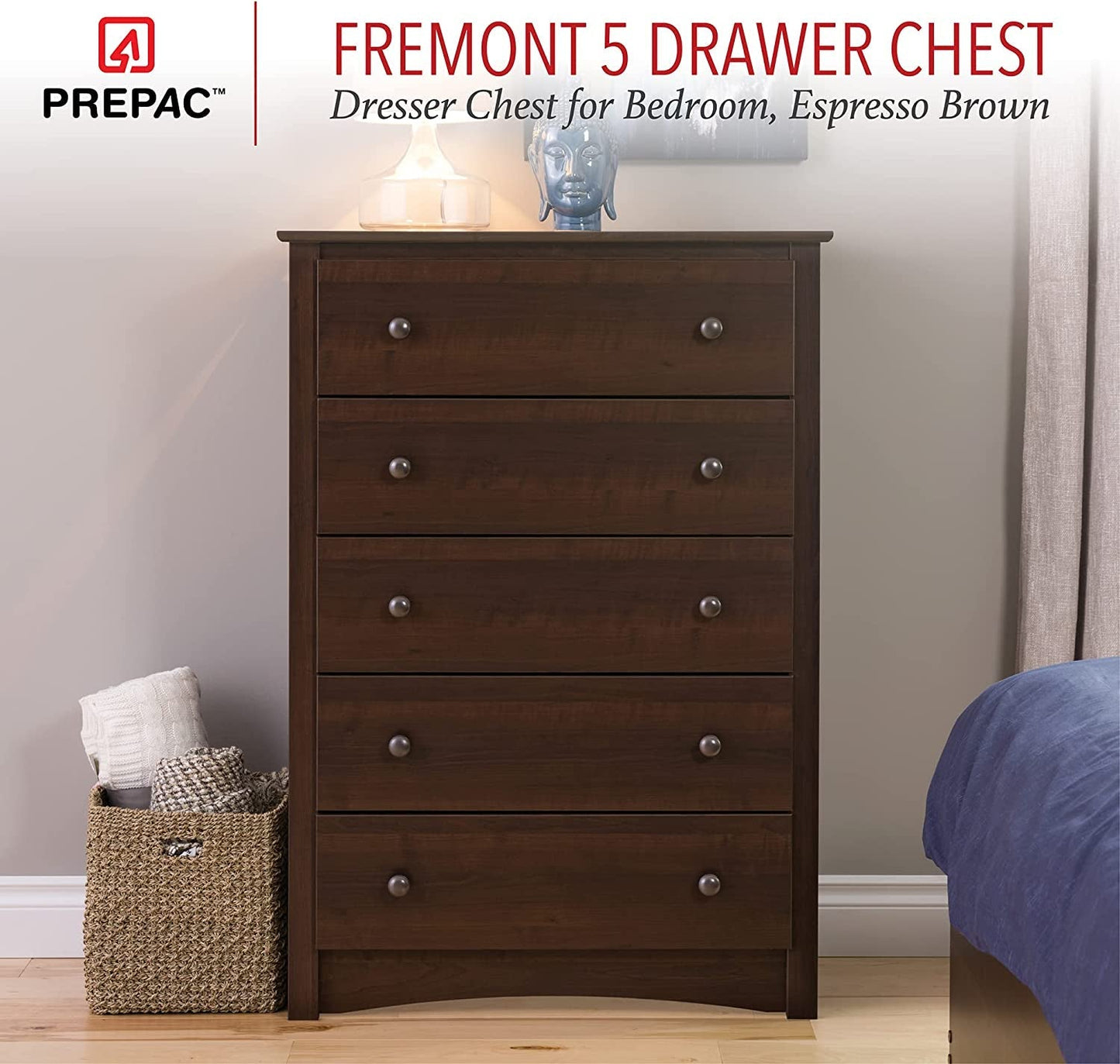 Fremont 5-Drawer Chest in Espresso-2