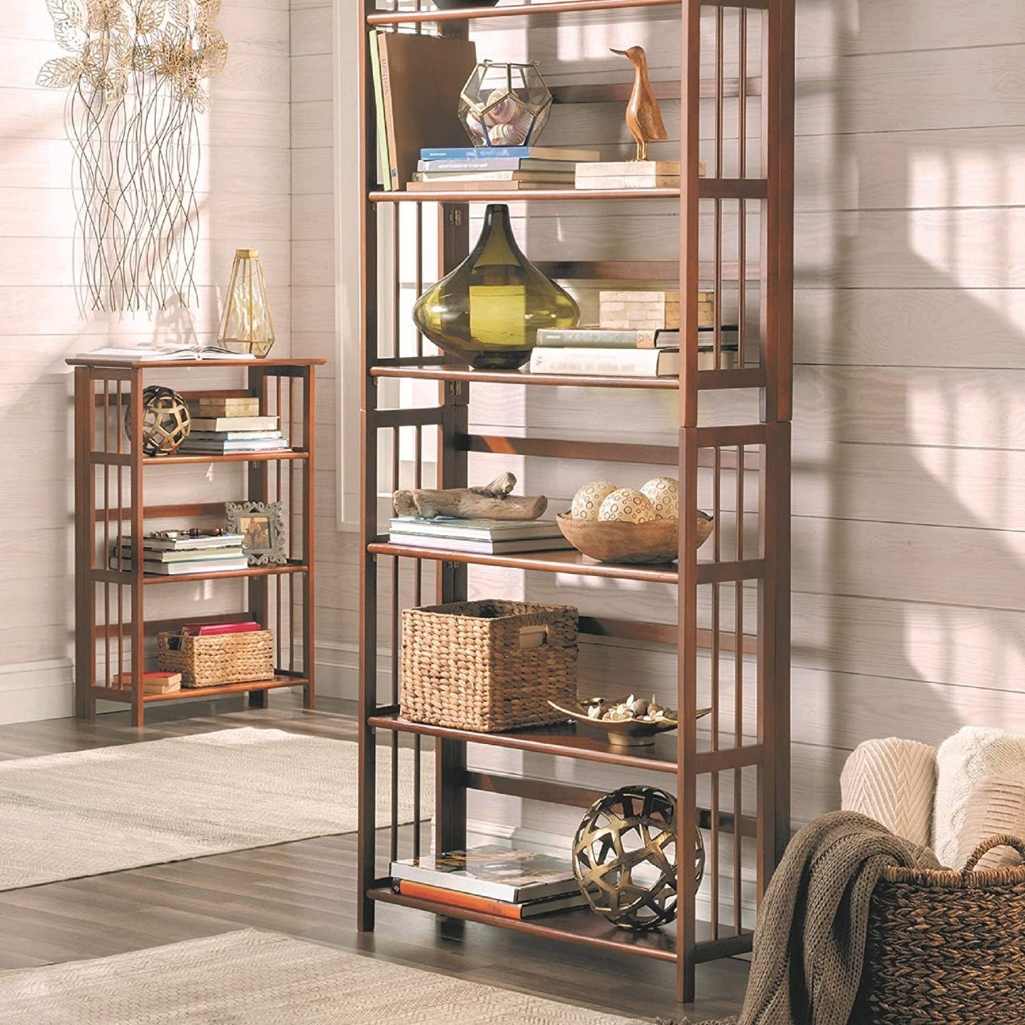 Stackable Chestnut Bookcase - 3 Shelves, 27.5″ Wide-0