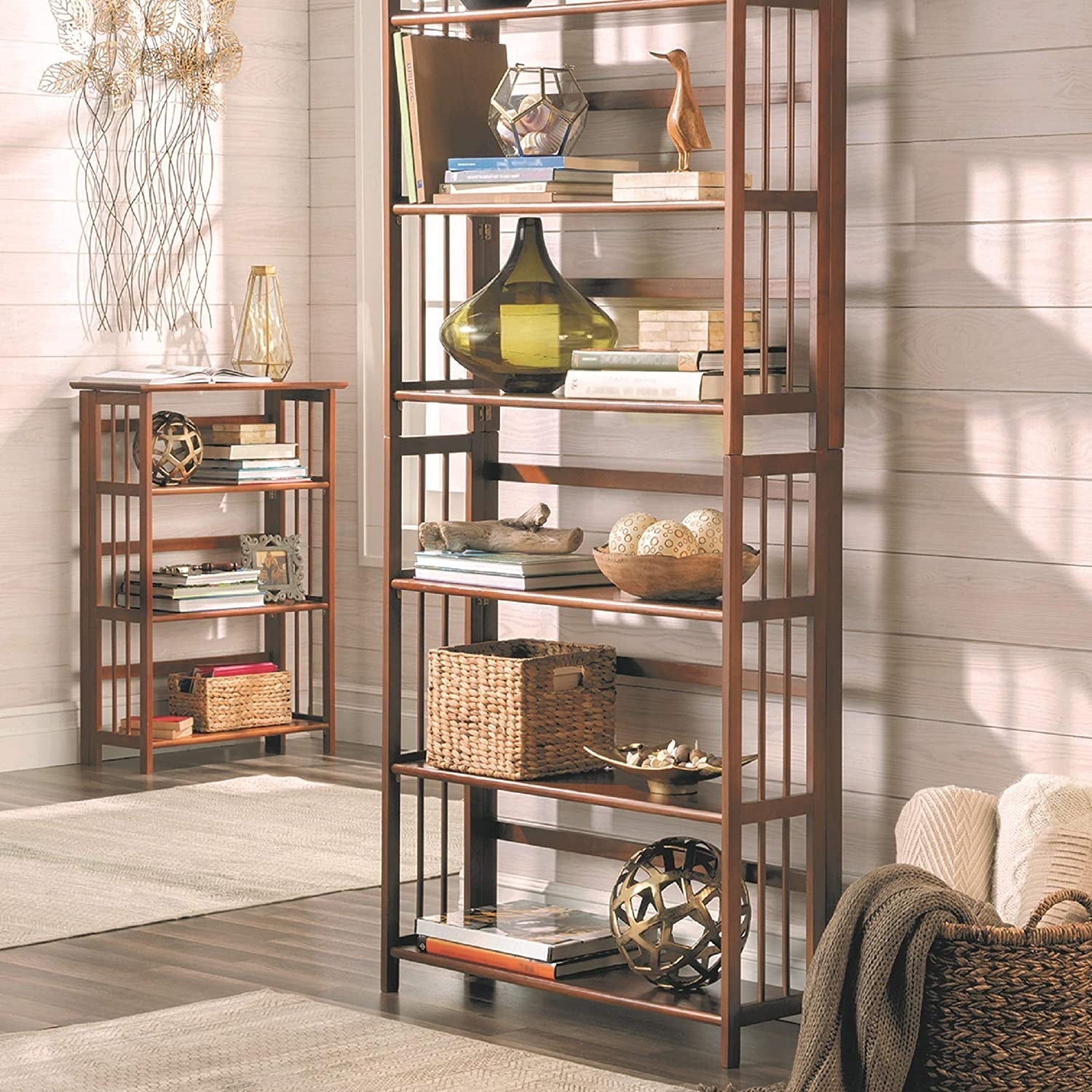Stackable Chestnut Bookcase - 3 Shelves, 27.5″ Wide-0