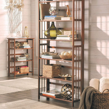 Stackable Chestnut Bookcase - 3 Shelves, 27.5″ Wide-0