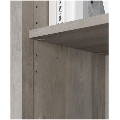 Salinas 5-Shelf 63-Inch H Bookcase, Driftwood Gray-4