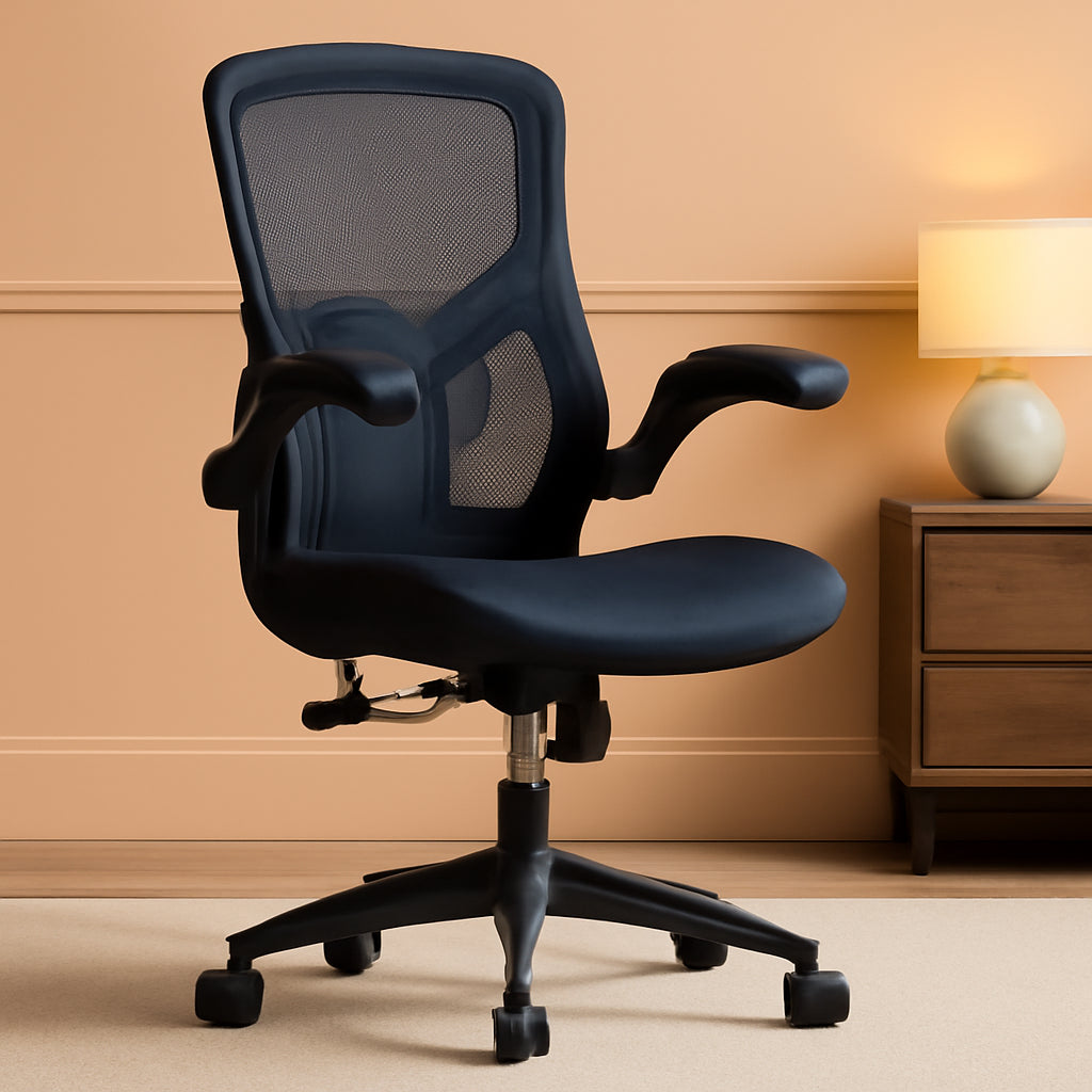 Office Chair, High Back Desk Chair Adjustable Height and Ergonomic Design Home Office Computer Chair Executive Lumbar Support Padded Flip-Up Armrest Swivel Task Chair-0