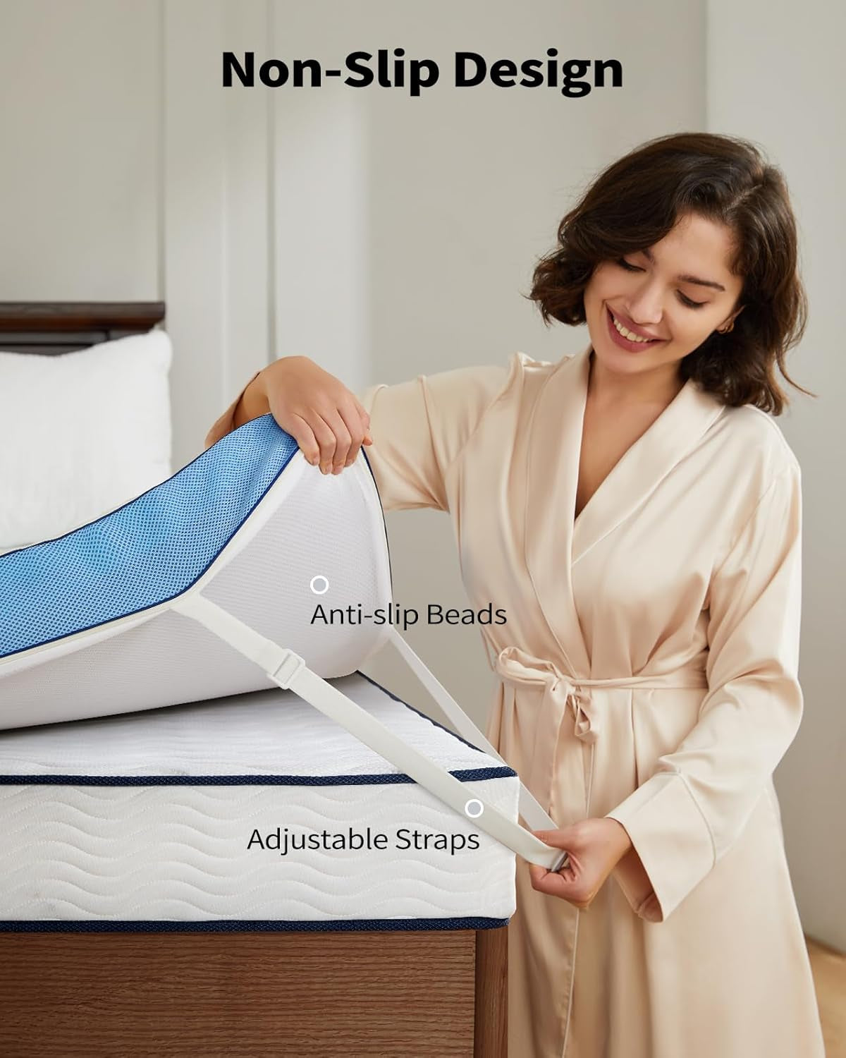 Cooling Gel Memory Foam Mattress Topper For Ultimate Comfort-4