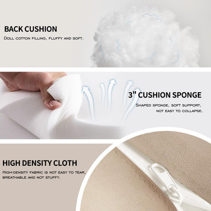 5 Piece Outdoor Patio Furniture Set Modular Outdoor Furniture Set Wicker Outdoor Sectional Sofa with Cushions Table Patio Set for Balcony Porch Deck Yard (Salmon&Orange Wicker, Sand Cushion)-4