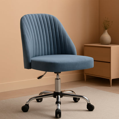 Home Office Desk Chair, Office Chairs Desk Chair Rolling Task Chair Computer Chair Adjustable with Wheels Armless for Bedroom, Vanity Chair for Makeup Room, Living Room-0