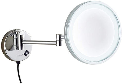 Wall Mounted Makeup Mirrors, Chrome Illuminated Brass-2