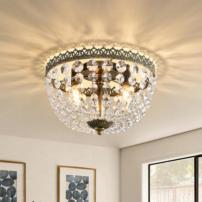 Three Light French Empire Crystal Chandelier Lighting-0