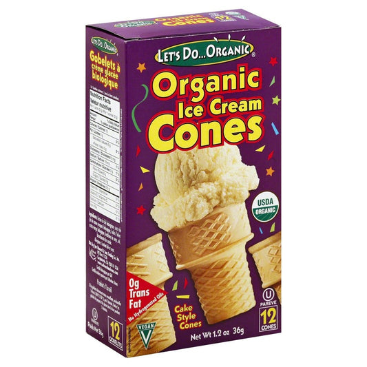 Let's Do...Orgainc Ice Creme Cones (12x1.2OZ )