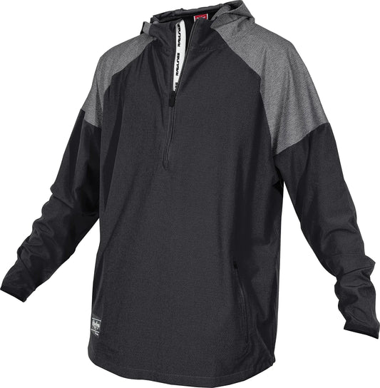 Black and gray hooded long sleeve jacket with color sync design for boys