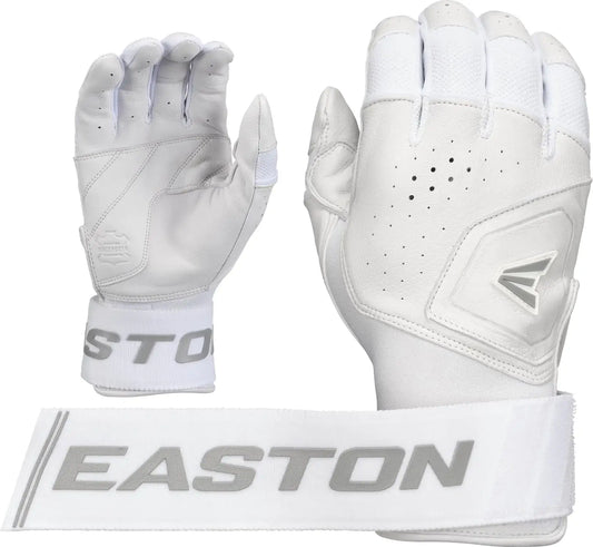 White Easton pro locked-in batting gloves for adults in XX-Large size