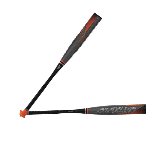 Photo of two gray and black Easton Maxum Ultra Baseball Bats Black Orange 34/31