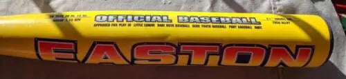 Yellow Easton Octane 30/18 league baseball bat youth with original gloss finish