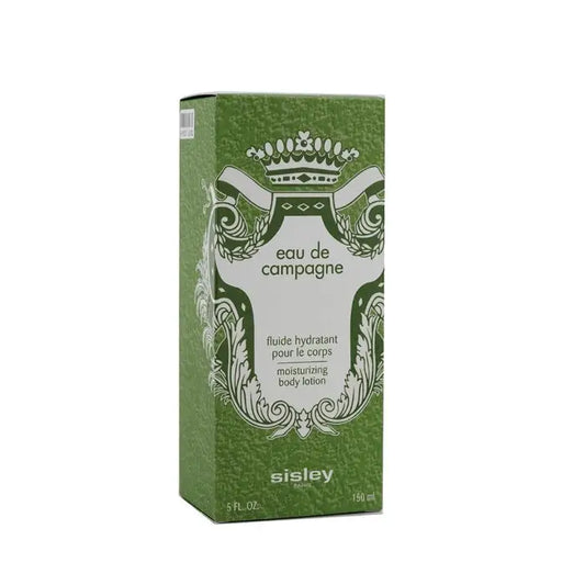 Green and white Sisley Eau de Campagne moisturizing body lotion box for nourishing skin
