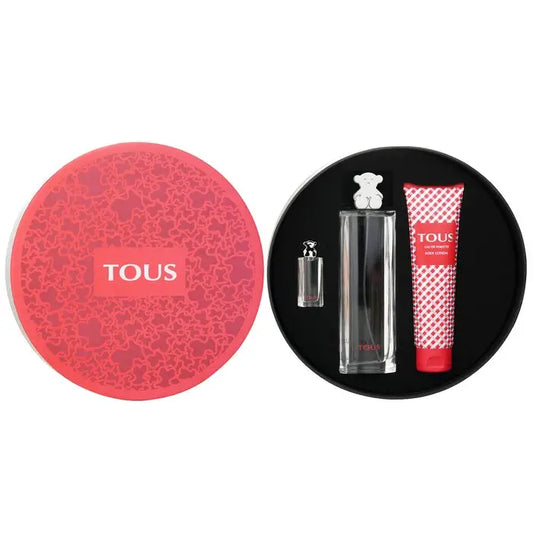 Pink gift set with toilette spray 90ml, miniature toilette spray, and body lotion 150ml