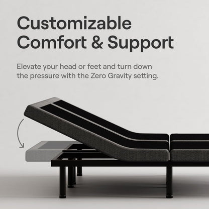 Twin XL Adjustable Base and 12” Mattress (New Version) - Head & Foot Incline - Medium Firm Memory Foam - Cooling Top Layer - 3 Massage Settings - 365-Night Mattress Trial & Forever Warranty-4